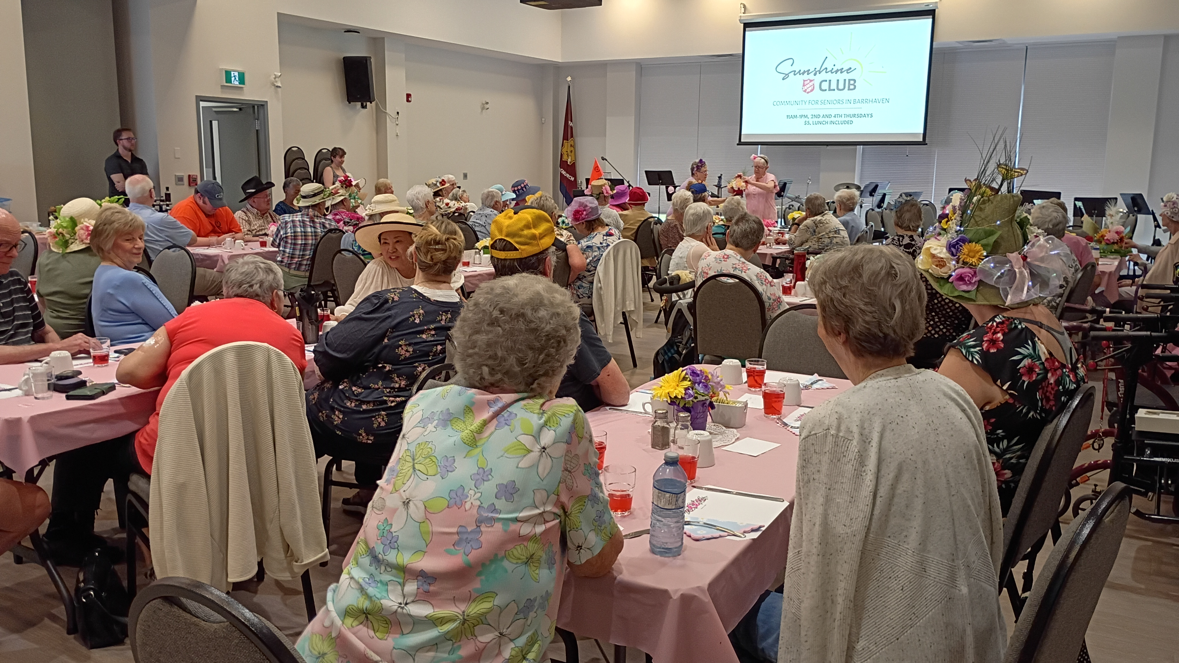 Sunshine Club members gather for food and fellowship